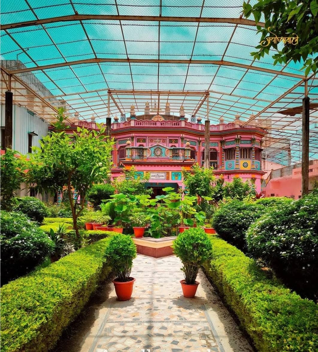 Sri Janaki Mahal Trust main building exterior - official dharmshala in Ayodhya near Ram Mandir